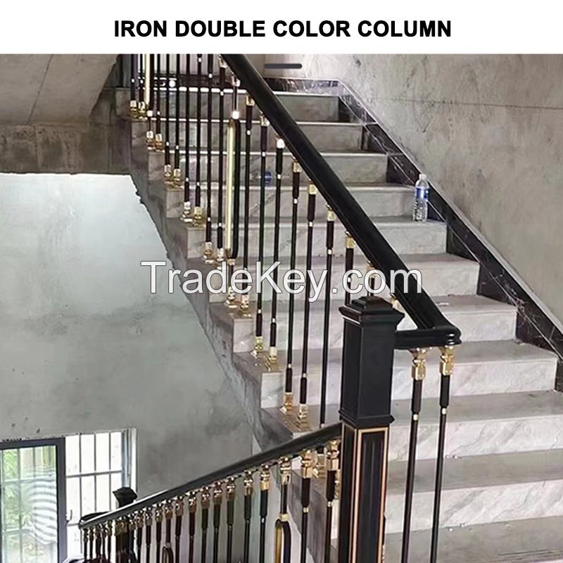 Two-color wrought iron column