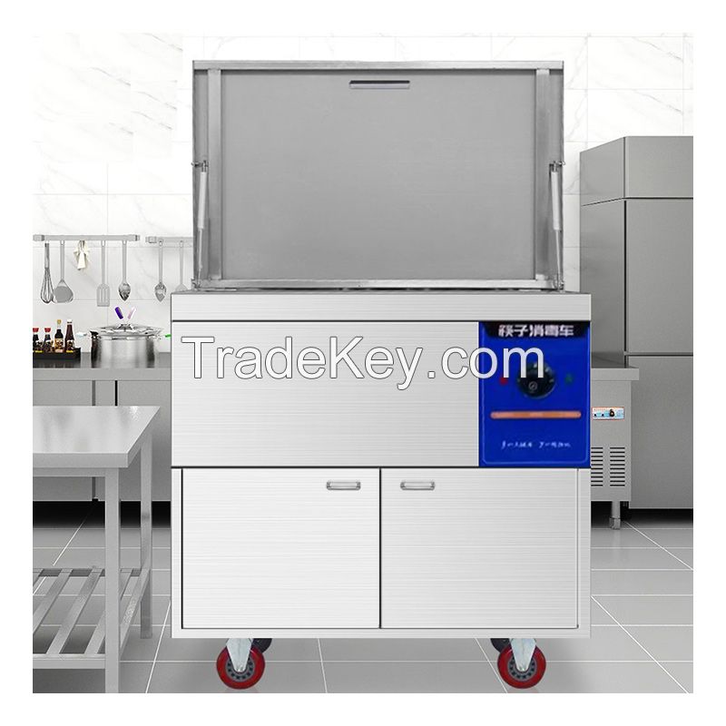 Chopsticks Sterilizer Commercial Restaurant Infrared Dryer Sterilizer Chopsticks Cart Mobile Can Dry