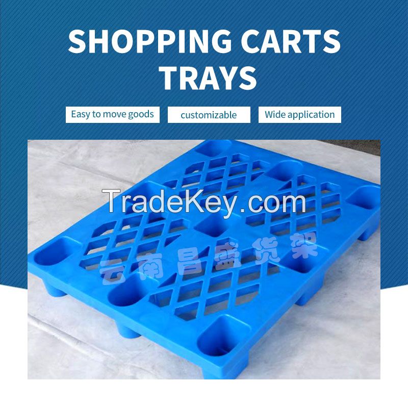 CHANGSHENG HDPE Colorful Plastic Supermarket Small Shopping Cart Supermarket trolley shopping basket four-wheel portable plastic shopping basket convenient shopping cart