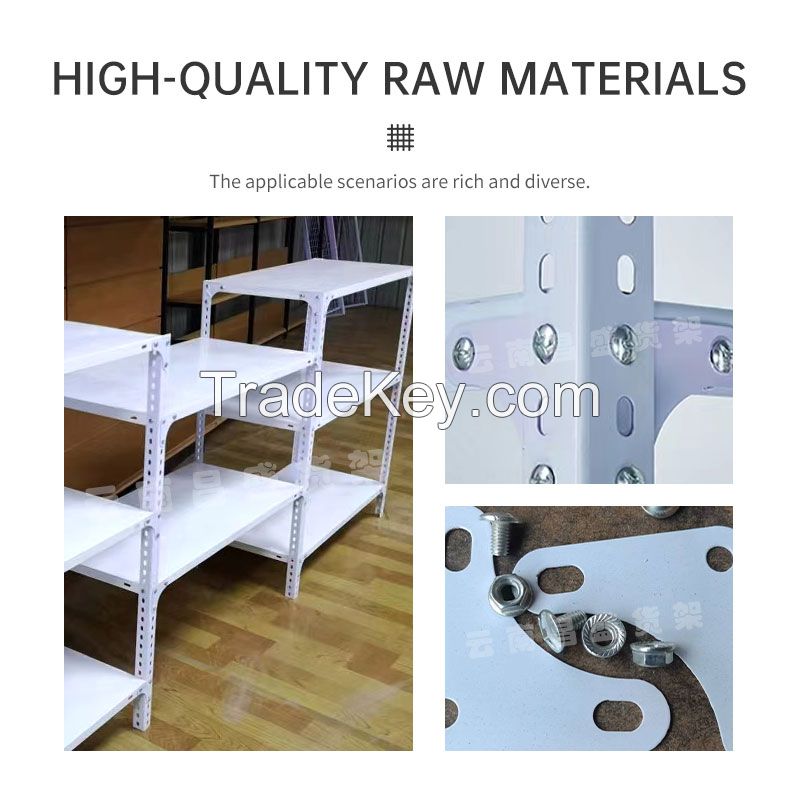 CHANGHSNEG Cargo rack household shelf angle steel warehouse iron shelf storage rack multi-layer