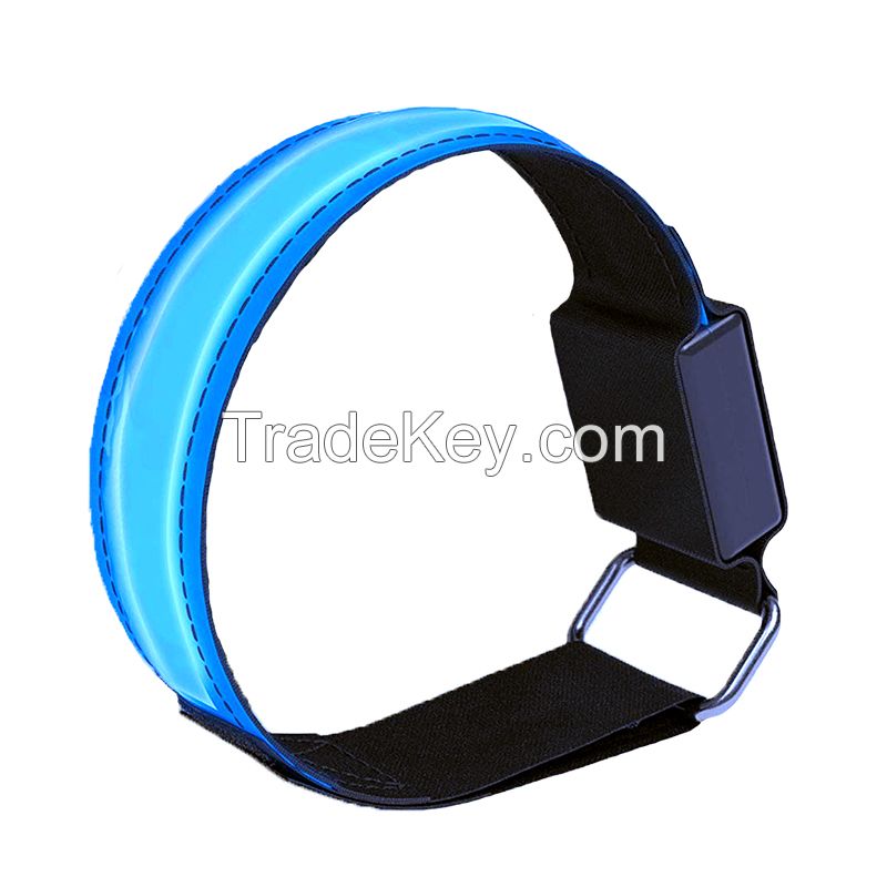 LED armband flashing rechargeable led sports armband custom logo led armband USB charged