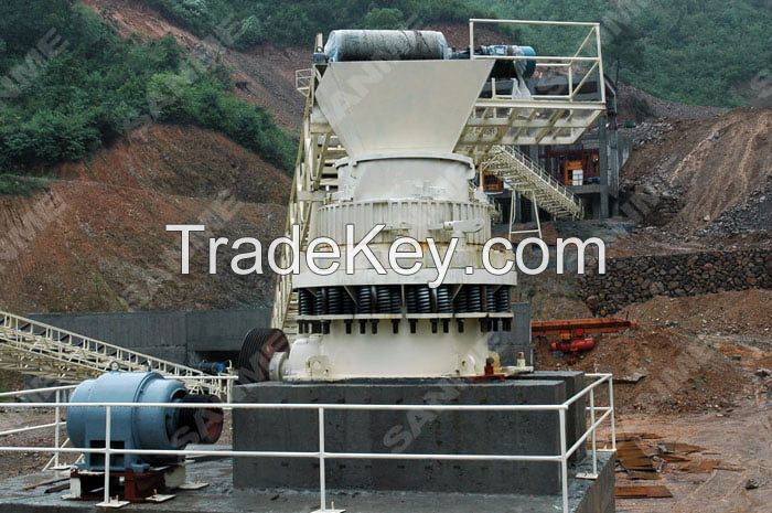 Sandstone Feeding 460mm 1643t/H Spring Cone Crusher