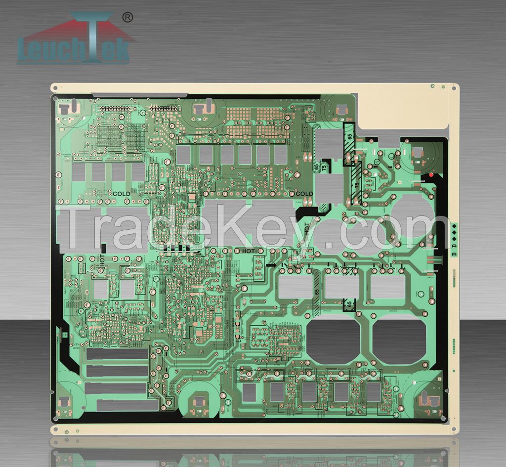 single Electronic TV PCB printed circuit board in Aluminum Basic FR4 CEM3