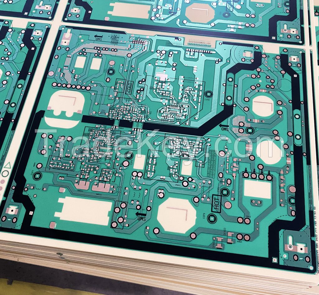 single Electronic TV PCB printed circuit board in Aluminum Basic FR4 CEM3