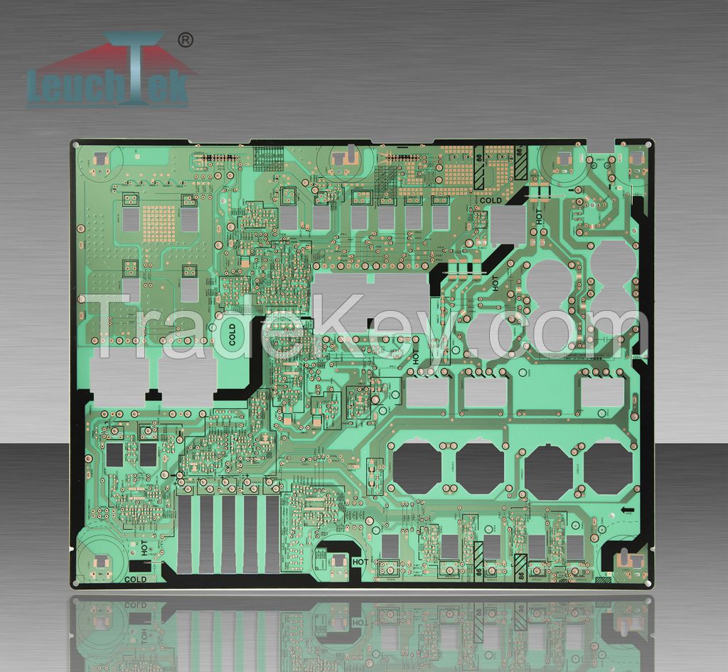 single Electronic TV PCB printed circuit board in Aluminum Basic FR4 CEM3