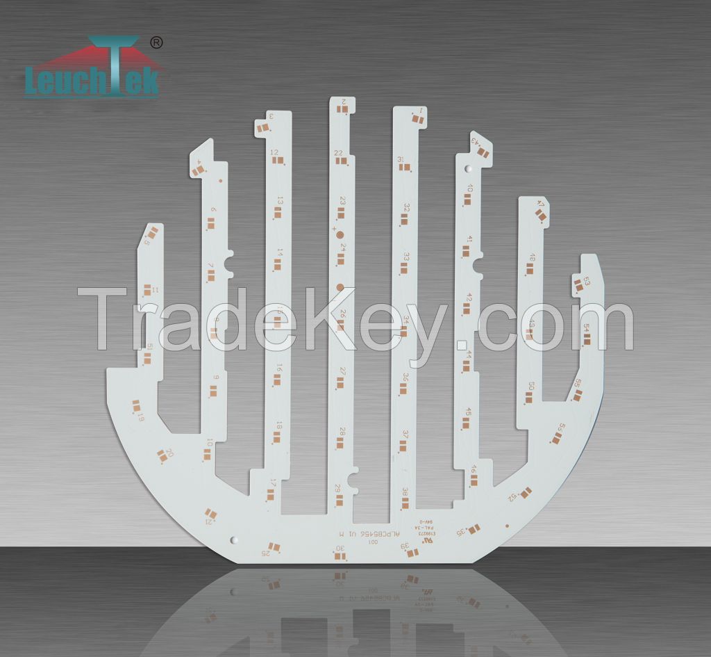 Round singe side LED PCB/PCBA  in aluminum  iron FR4 CEM3  Base