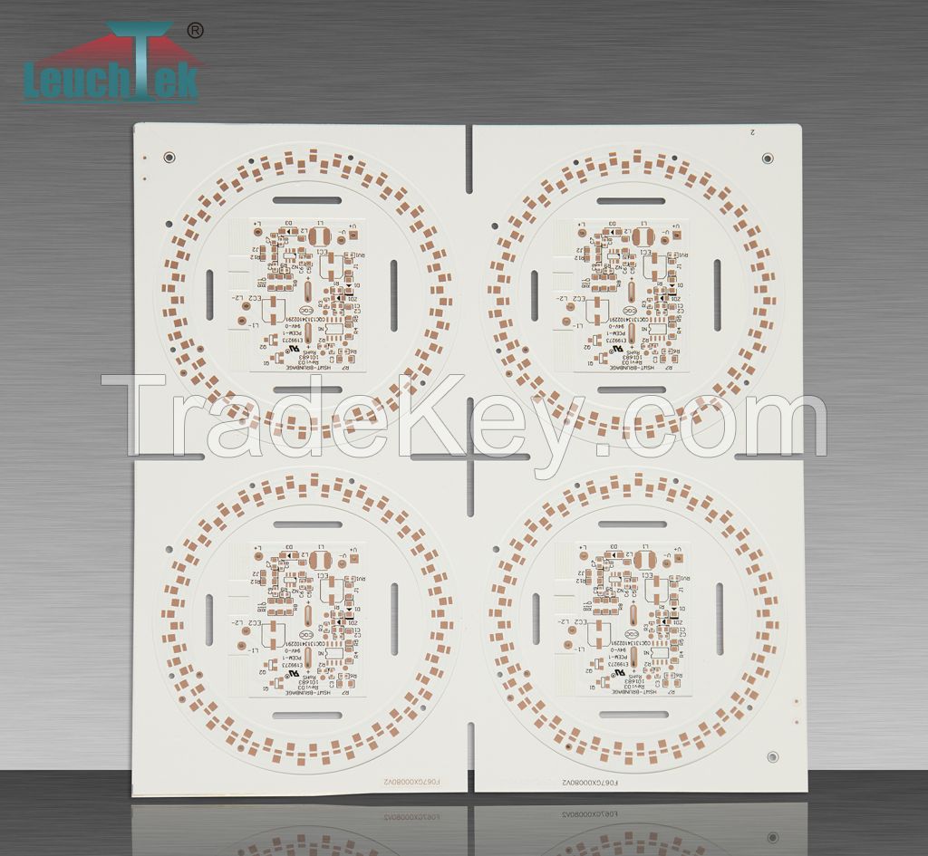 large Round singe side LED PCB/PCBA  in aluminum  iron FR4 CEM3  Base