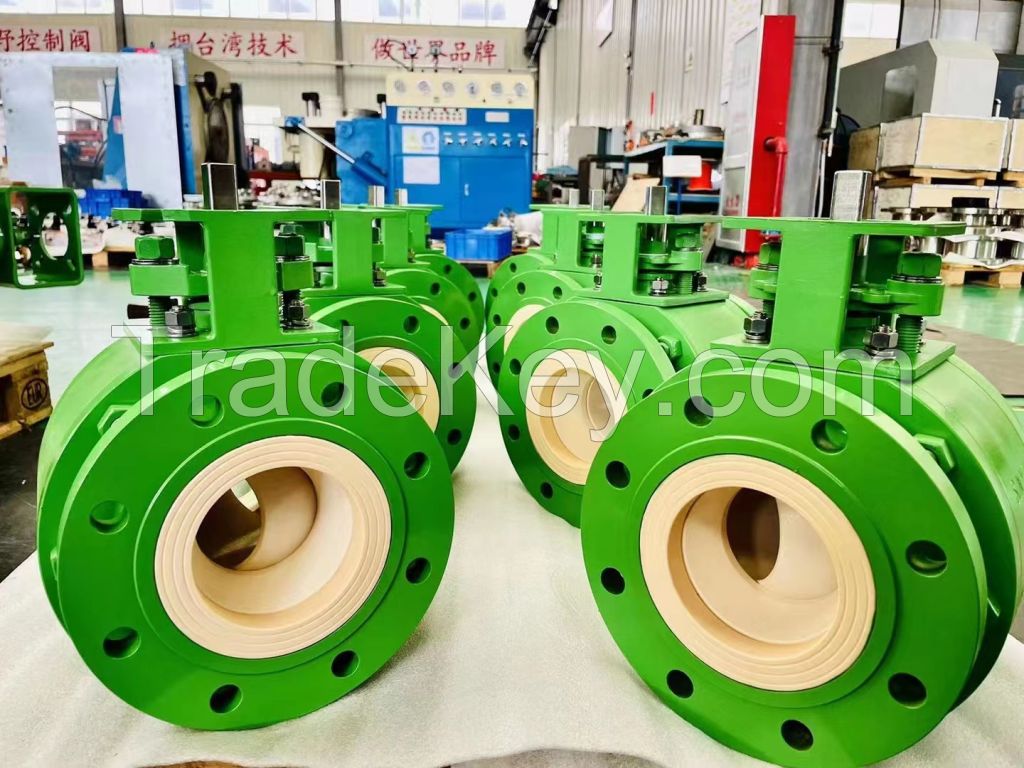 Ceramic lined valves for abrasive and corrosive media