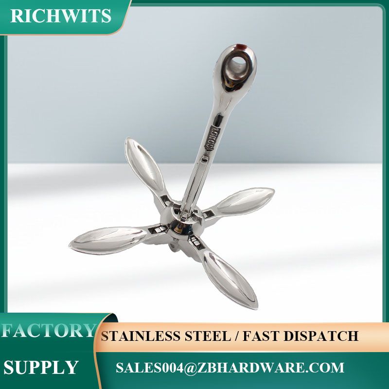 boat fittings marine hardware stainless steel folding anchor