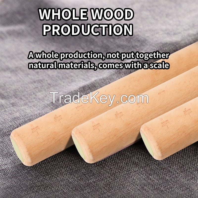 Eco-friendly material high quality rolling pin solid wood rolling pin (from 20,000 orders)