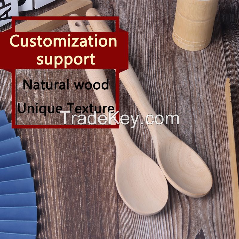  Environmentally friendly material high quality bamboo spoon custom log wooden spoon (20000 starting order)