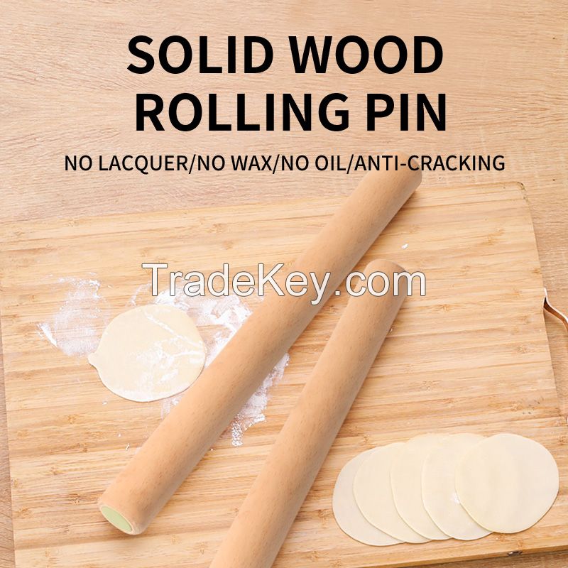 Eco-friendly material high quality rolling pin solid wood rolling pin (from 20,000 orders)