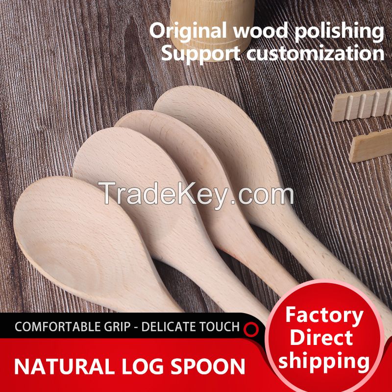  Environmentally friendly material high quality bamboo spoon custom log wooden spoon (20000 starting order)