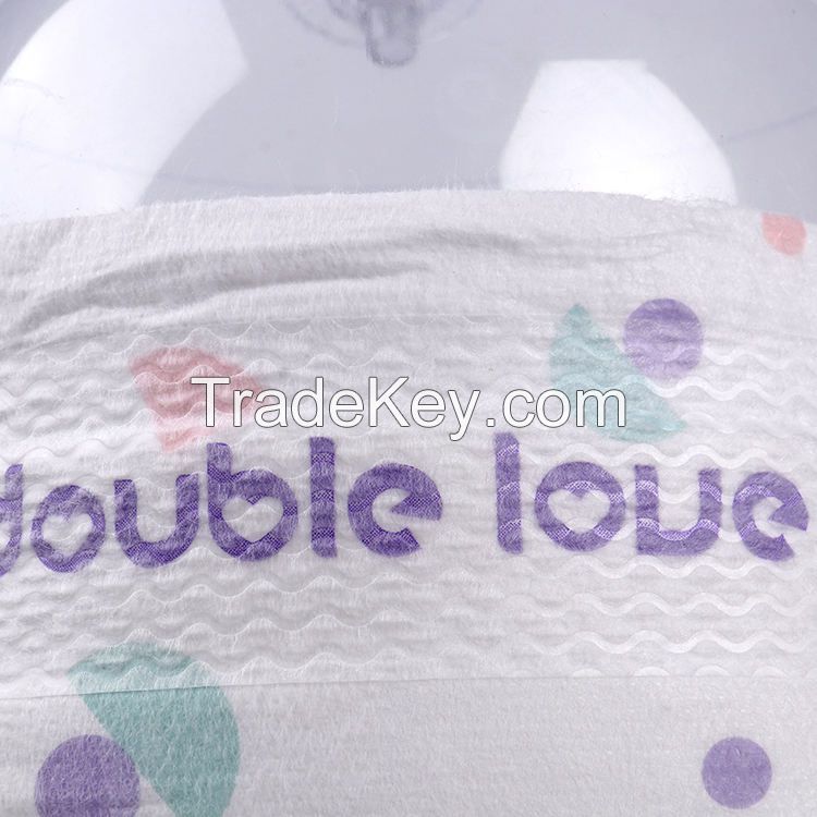 Double Love Baby Diaper OEM Ultra Thin Super Soft Grade A Wholesales Private Label