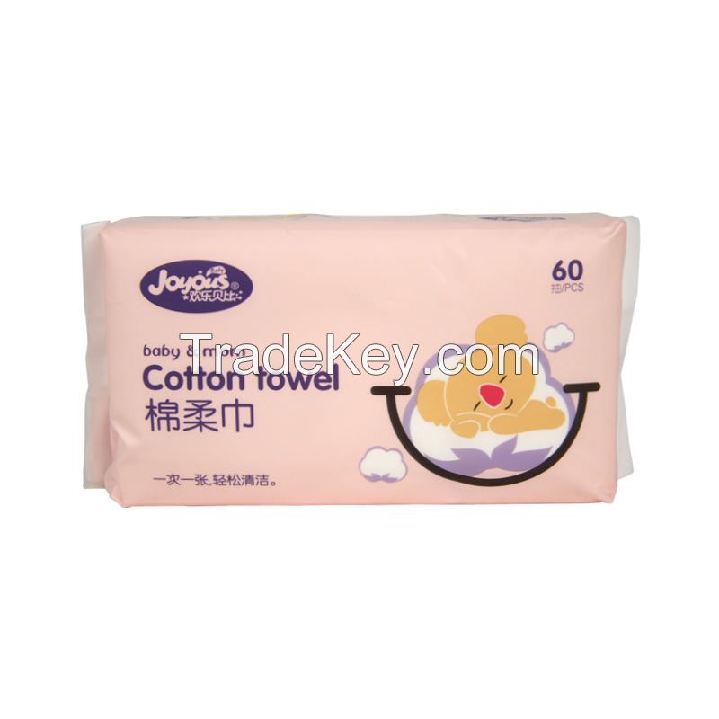 OEM Disposable Soft Cotton Face Towel Paper Dry Facial Cleaning Cotton Tissue Household Supply Outdoor Health Care