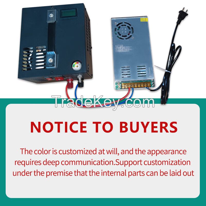 12v/110v Portable Pcp Air Compressor 4500 Psi Auto Stop Pump with LCD Digital Display