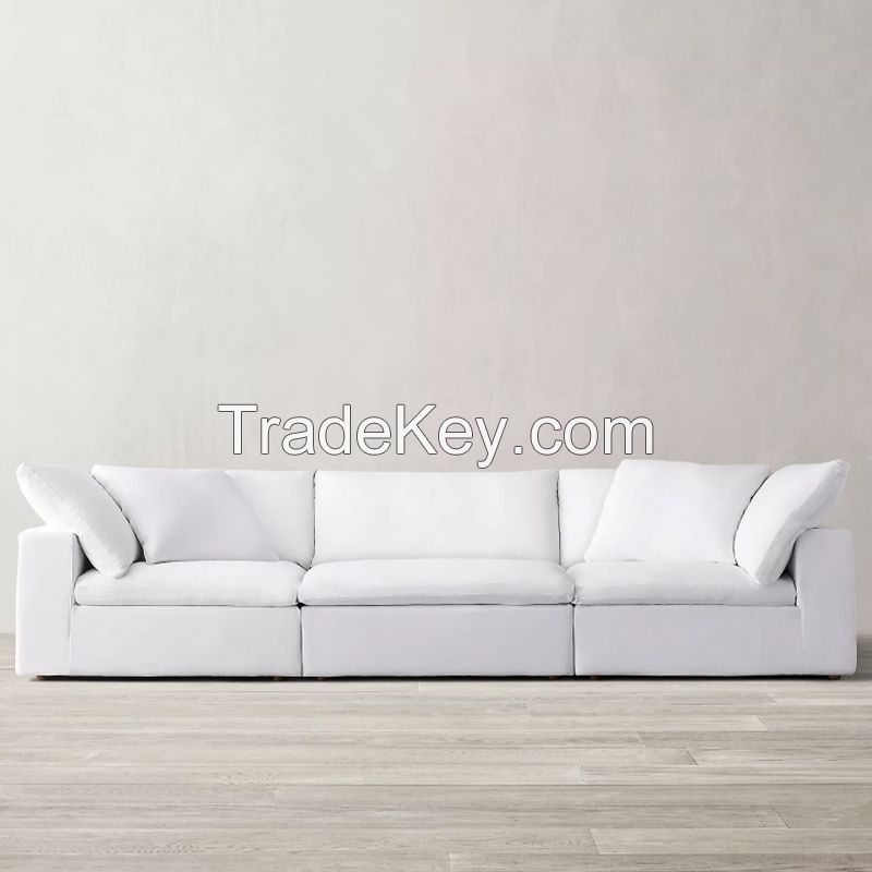 Modern minimalist cloud sofa cream style, minimalist and comfortable