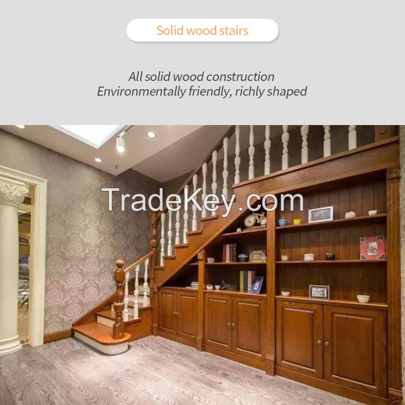 Weimutang customized stairs and accessories, solid wood stair handrails integral duplex building villa building handrails home stair column solid wood customization