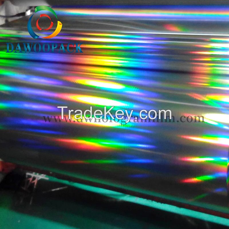 seamless silver rainbow pvc holographic film