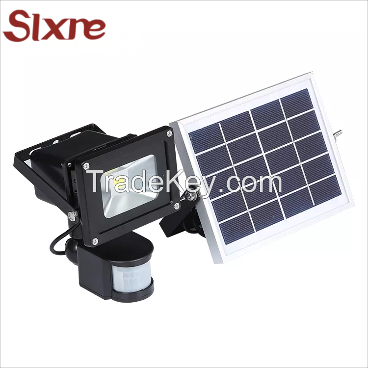 High lumen brightest tennis court bridgelux smd 10watt motion sensor solar led flood light