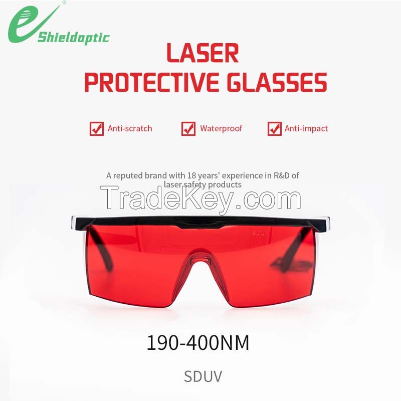 SDUV Red side shield 266 355 abc400 sterilization protection uv laser light safety glass glasses goggles