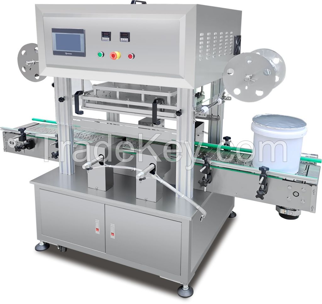 Plastic bucket sealing machine