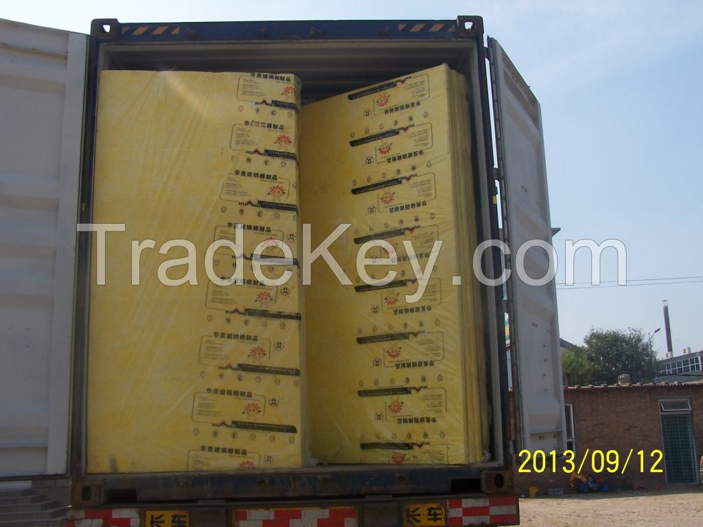 2022 top quality glass wool board fiber wool insulation panel 65kg/m3