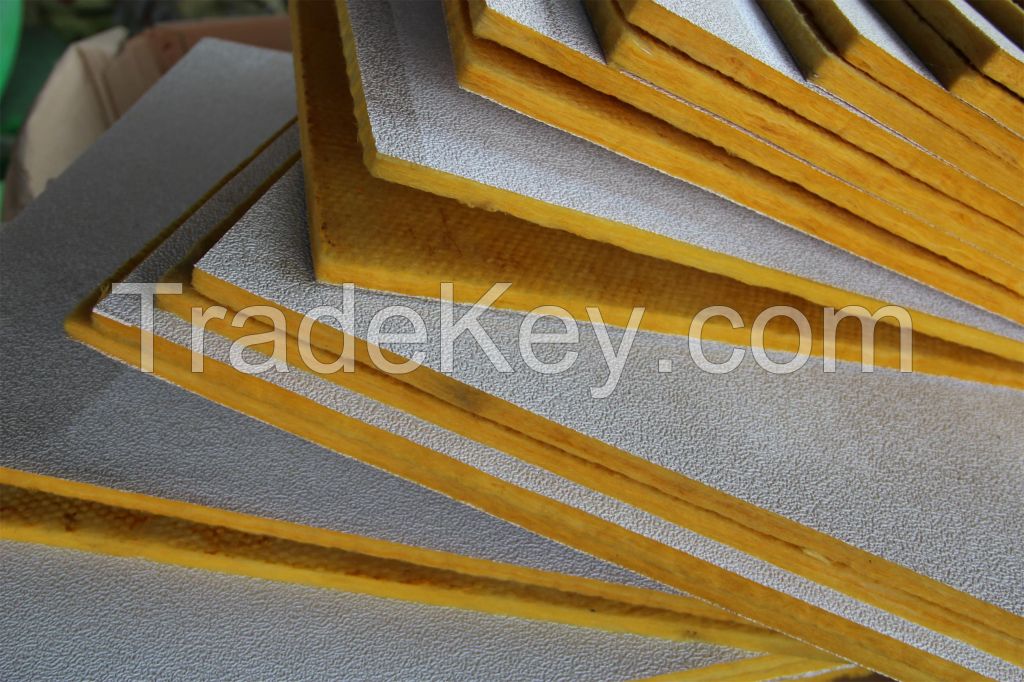 2022 top quality glass wool board fiber wool insulation panel 65kg/m3