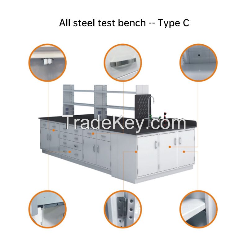 Custom all steel test bench with polyurethane foam soundproof board