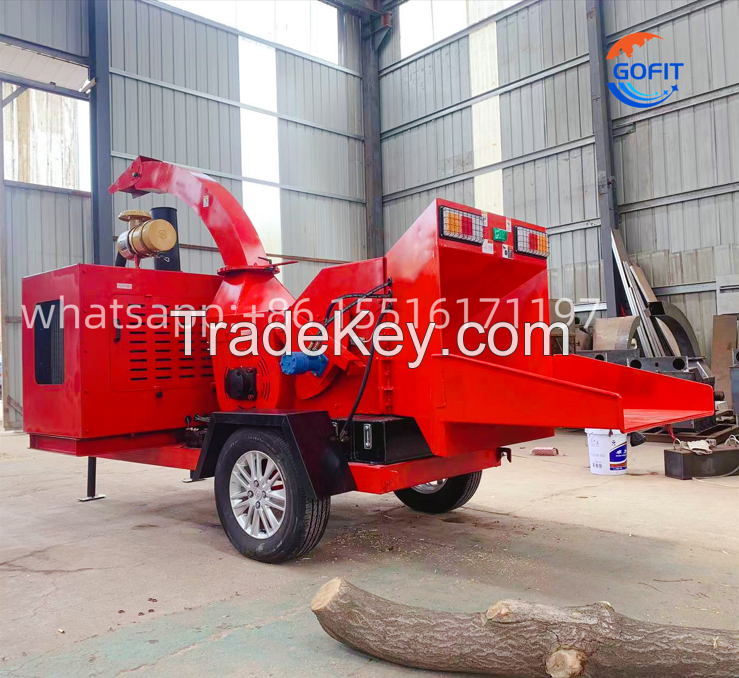 Hot Sale Hydraulic Feeding Mobile Self Powered Diesel Wood Chipper Mac