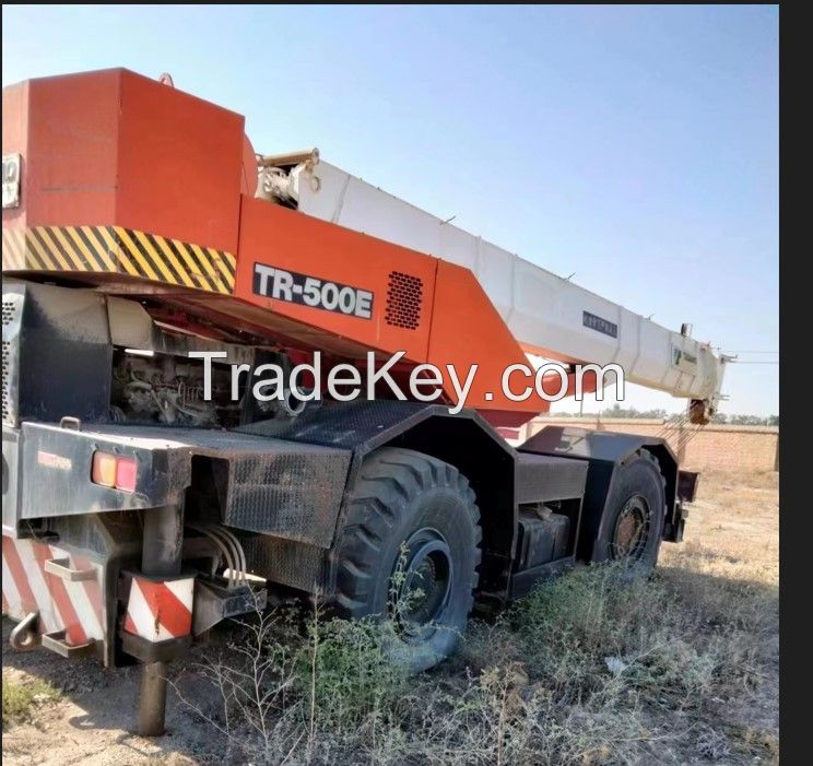 4 Pcs Tadano 50Ton Rough terrain crane TR-500EX used wheel crane for sale