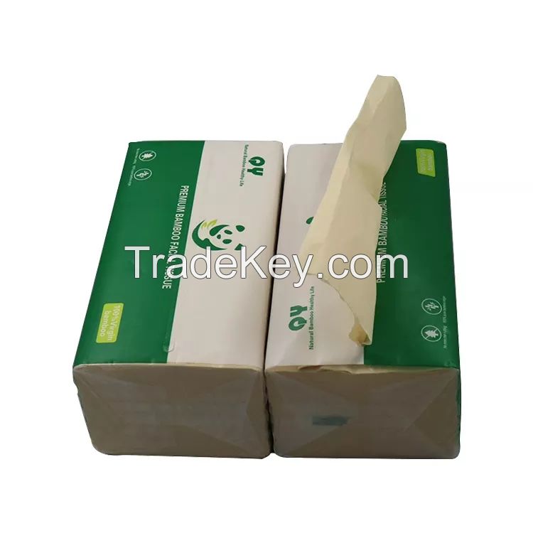 Soft Pack 3 Layer Triple Facial Tissue Bamboo Pulp Toilet Tissue Paper Pocket Tissue