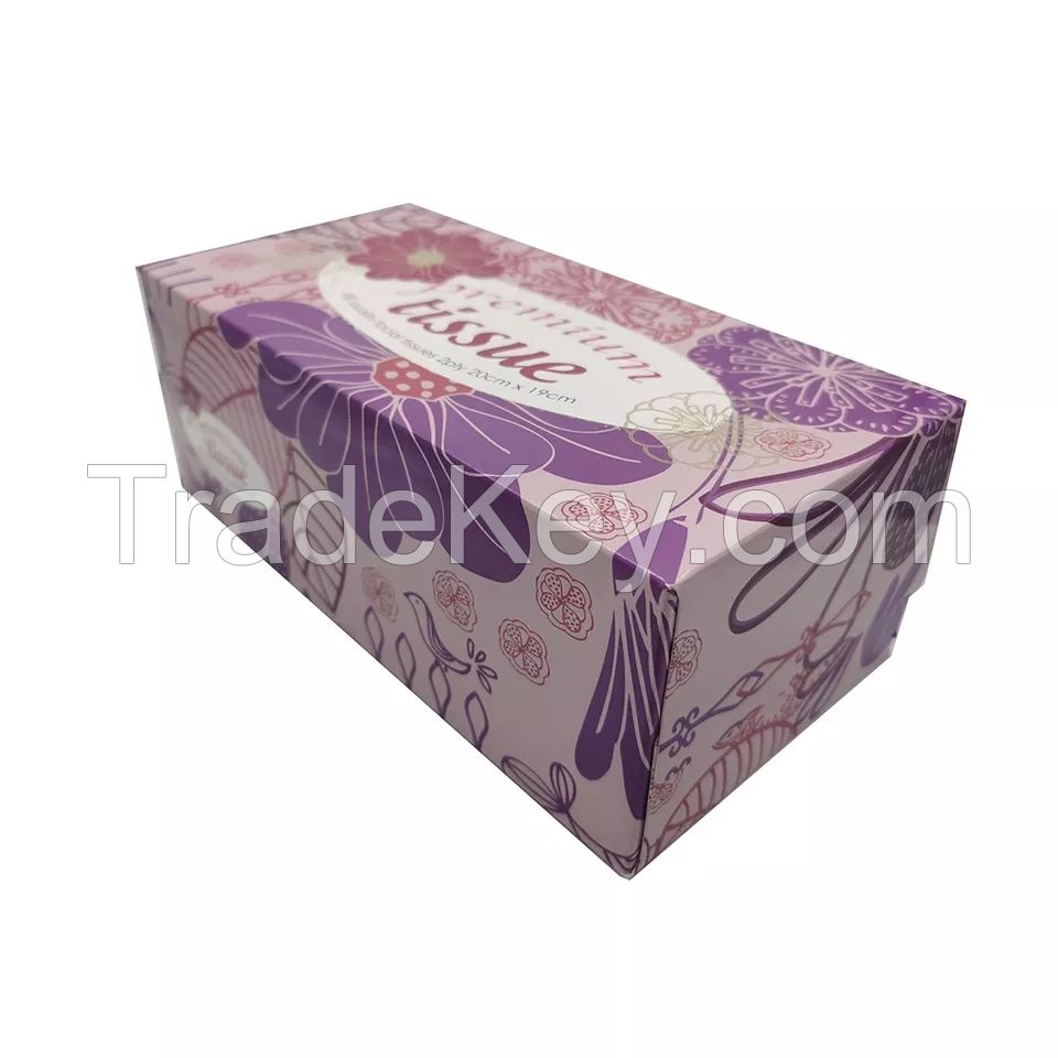 Square Best Quality Box Paper Facial Tissue for Advertising hot sales in China