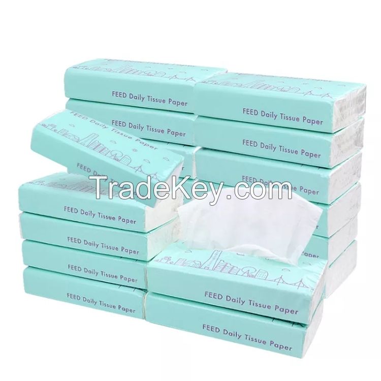 Facial Tissue Paper for Home Wholesale Cheap Pulp 2 Ply Facial Tissue soft Pack