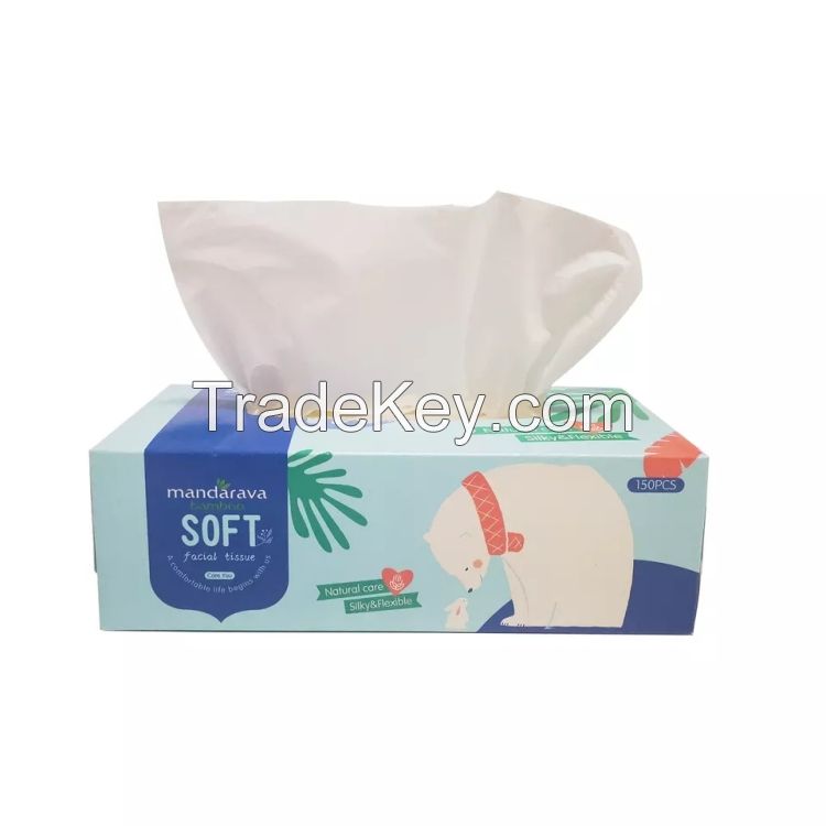 Box Facial Tissue Factory Price Virgin Wood Pulp 2/3/4 ply oem soft face tissue paper