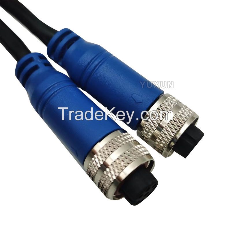 M12 Overmolded Cable Ethernet Cable 5PIN 6PIN 8PIN CAT5 CAT6 Cable Connector