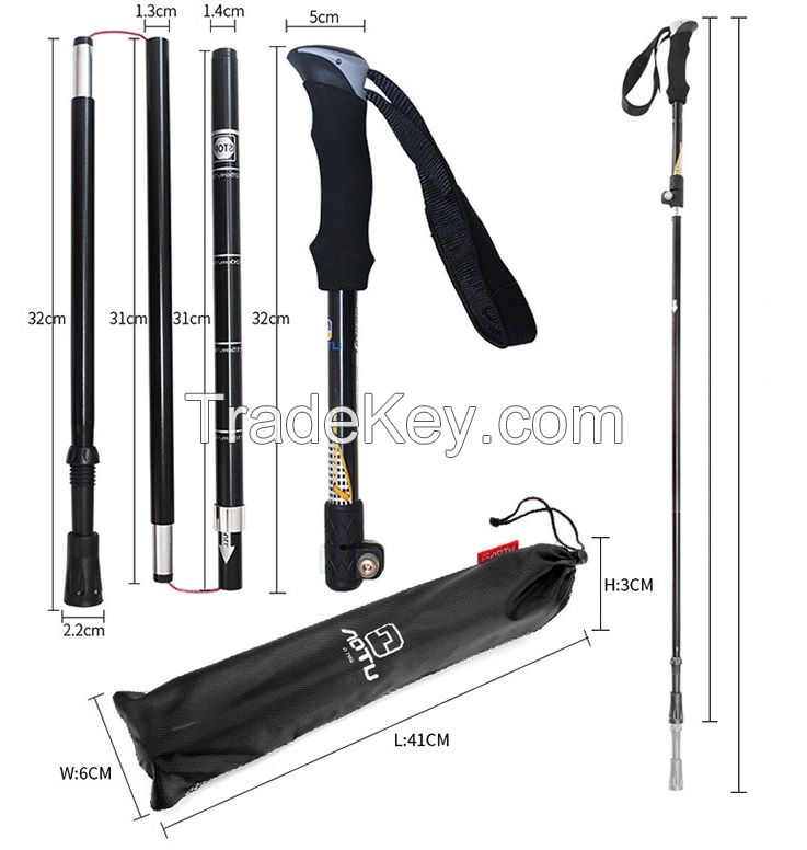 Folding walking stick