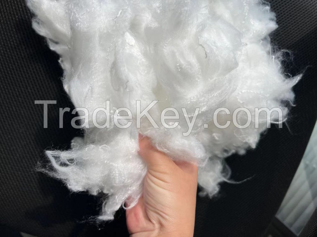 good quality soft 100% Polyester Viscose Fiber Anti-Bacterial Polyester Staple Fiber for Beddings