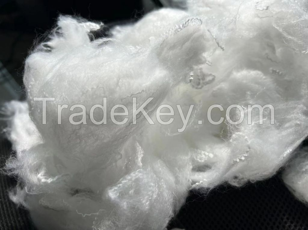 good quality soft 100% Polyester Viscose Fiber Anti-Bacterial Polyester Staple Fiber for Beddings