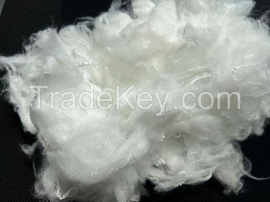 good quality soft 100% Polyester Viscose Fiber Anti-Bacterial Polyester Staple Fiber for Beddings