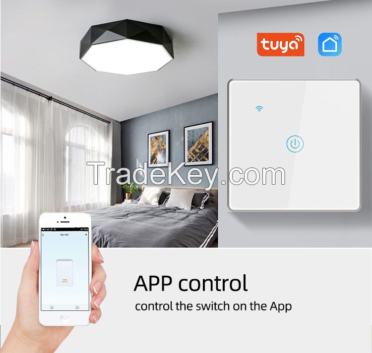 Metal bezel Smart Switch Wifi Zigbee KAISI 1 2 3 4 GANG 86 Glass Panel inteligente tuya wall touch switch