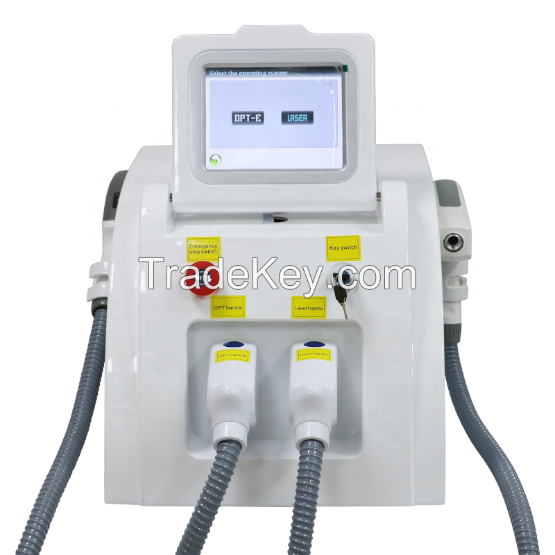 Portable 2 in 1 Elight Ipl Opt Shr Rf Nd Yag Laser Tattoo Removal Ipl