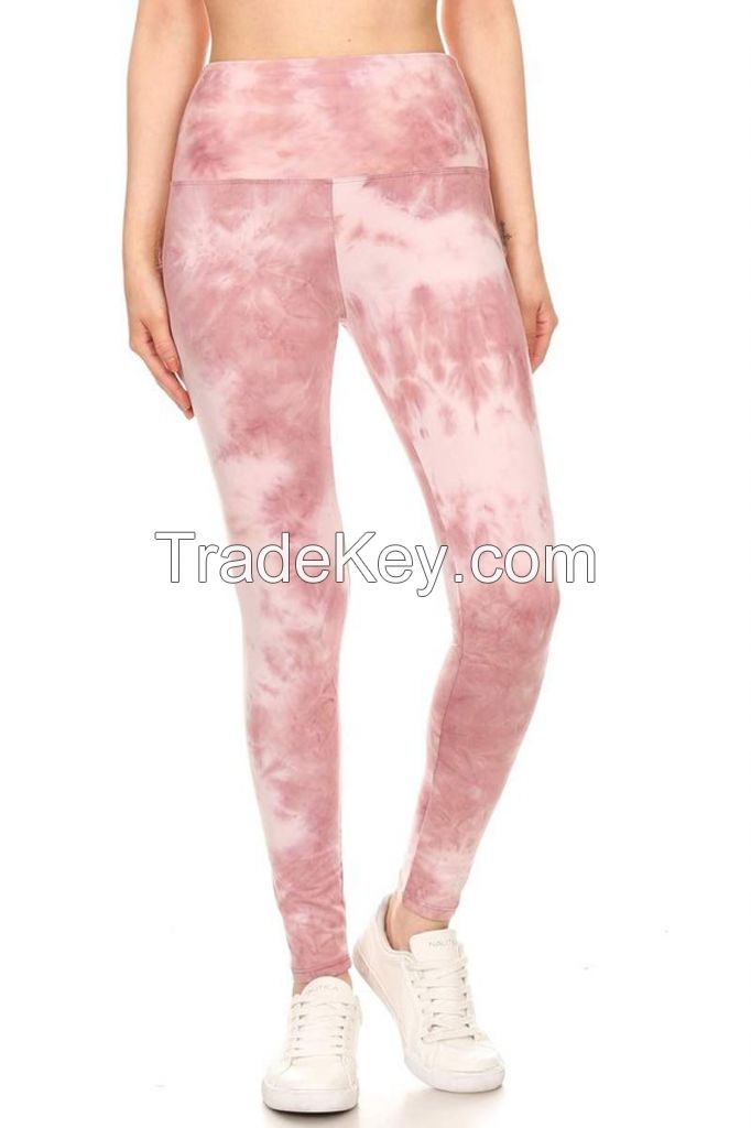 High Waisted Yoga Leggings With Fancy Print - Extra Soft - Dry Fit