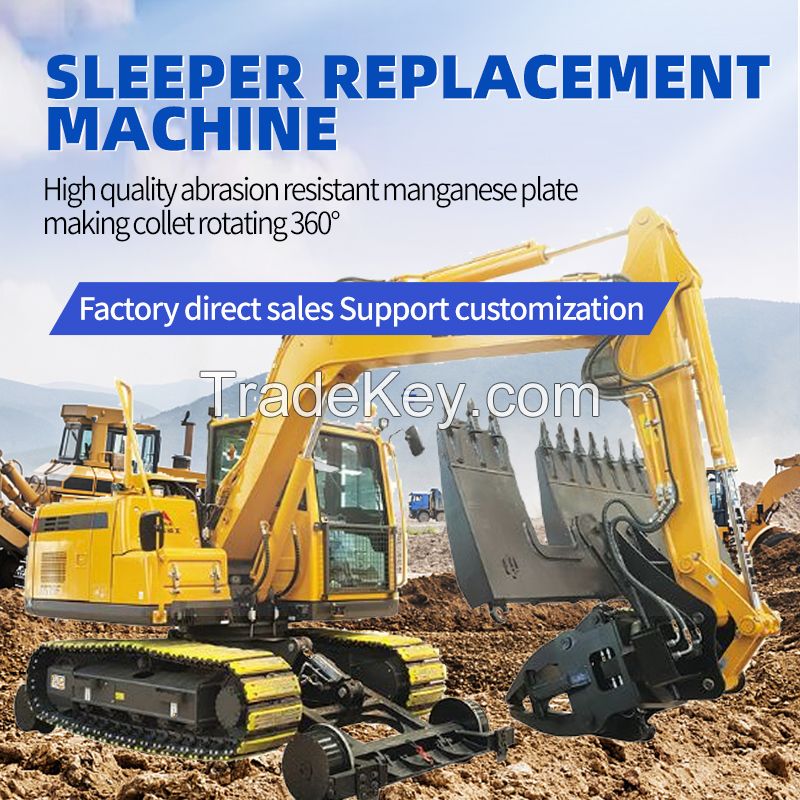 Hydraulic modified railroad pillow changing machine Multifunctional rotary sleeper machine Simple operation