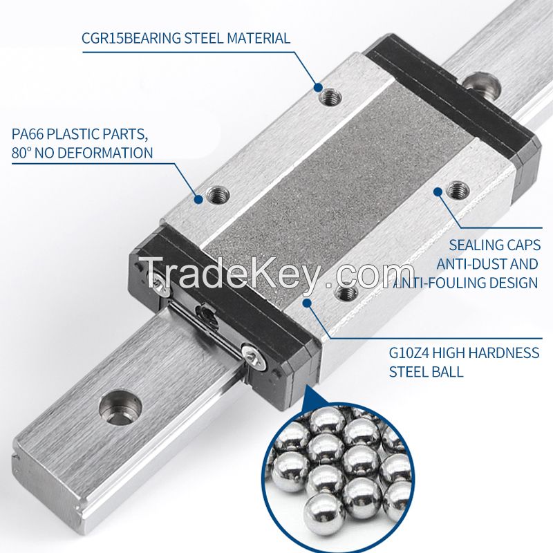 Linear guide slider MGNR5R-1000mm/MGWR9R-1000mm specifications, other specifications complete, support customization