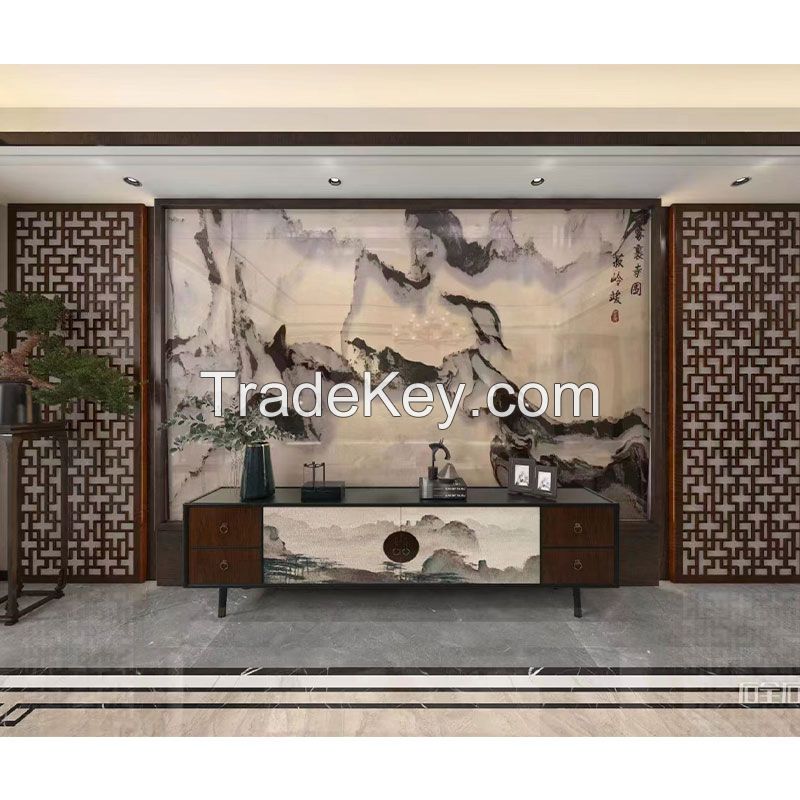 House building materials-Natural landscape painting marble (stone painting)