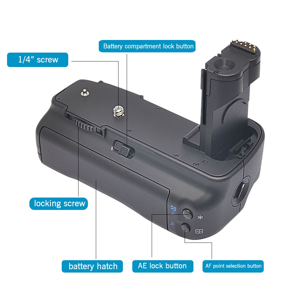 BG-40D BG-E2N Vertical Battery Grip Holder for Canon EOS 20D 30D 40D 50D SLR Camera