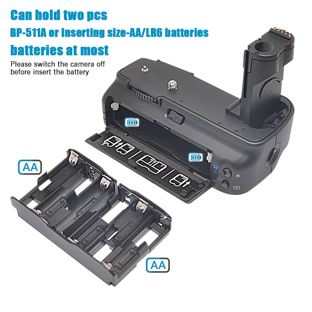 BG-40D BG-E2N Vertical Battery Grip Holder for Canon EOS 20D 30D 40D 50D SLR Camera