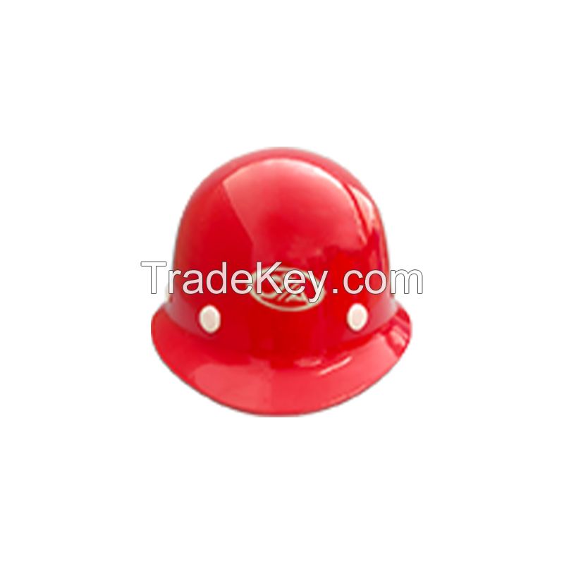 Safety helmet construction site red safety helmet summer breathable building construction high-strength FRP anti smashing helmet leadership supervision electrician labor protection 10 jacking up