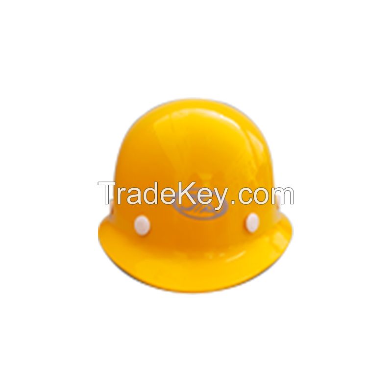 Safety helmet construction site red safety helmet summer breathable building construction high-strength FRP anti smashing helmet leadership supervision electrician labor protection 10 jacking up